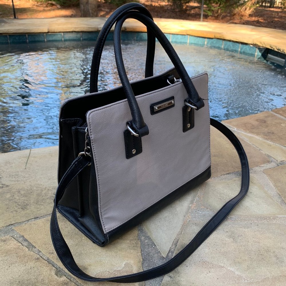 Nine West Faux Leather Handbag With Cross Body Strap